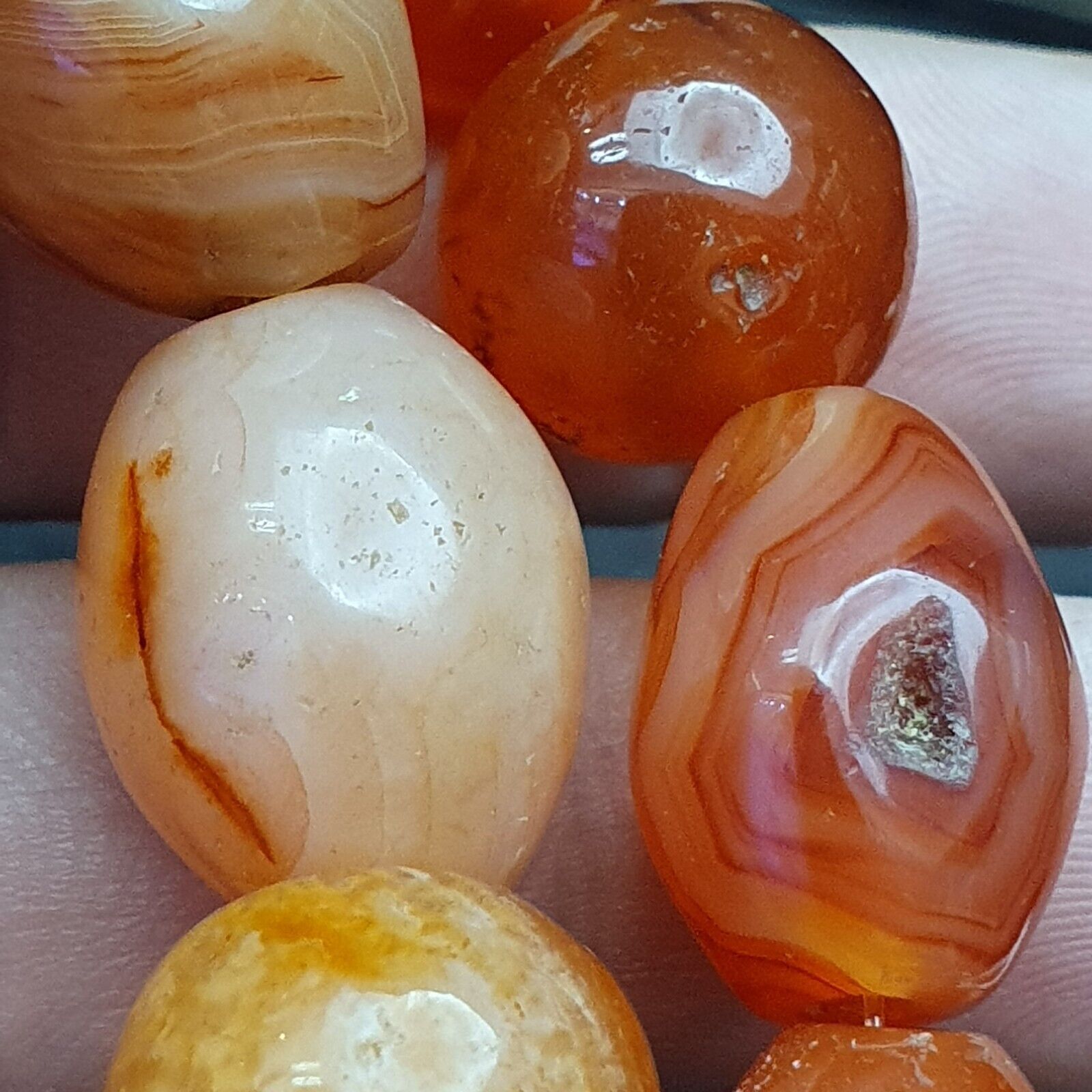 Antique Vintage Himalayan African Afghan Carnelian Agate Old Bead Necklace