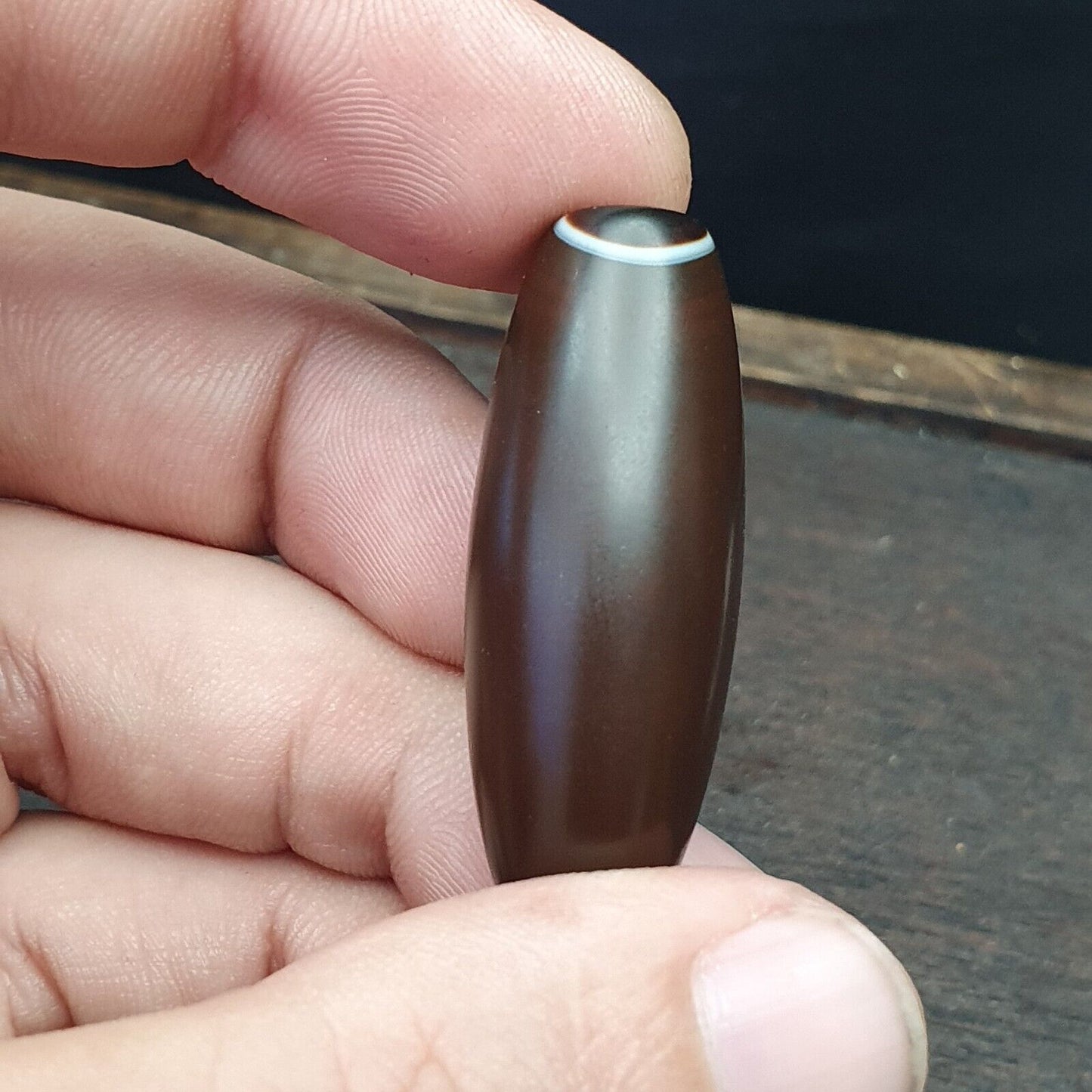 復古舊喜馬拉雅印度藏眼瑪瑙珠 -KK-VD-898
