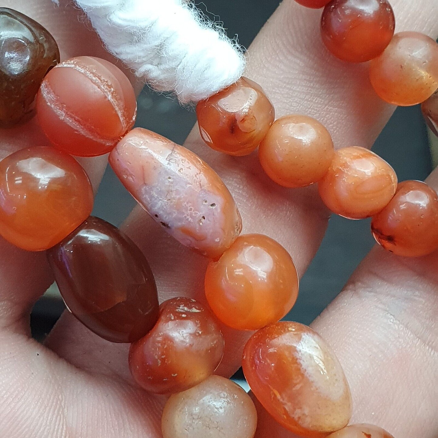 古董復古喜馬拉雅非洲阿富汗紅玉髓瑪瑙老珠項鍊