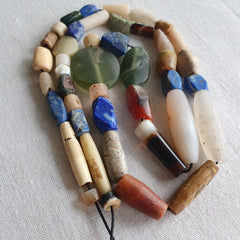 Antique Ancient Roman Era and African Beads Strand Necklace #NC 134