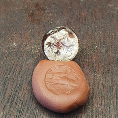 Ancient’s mystical Animal Intaglio Patina AGATE Intaglio Stamp Bead