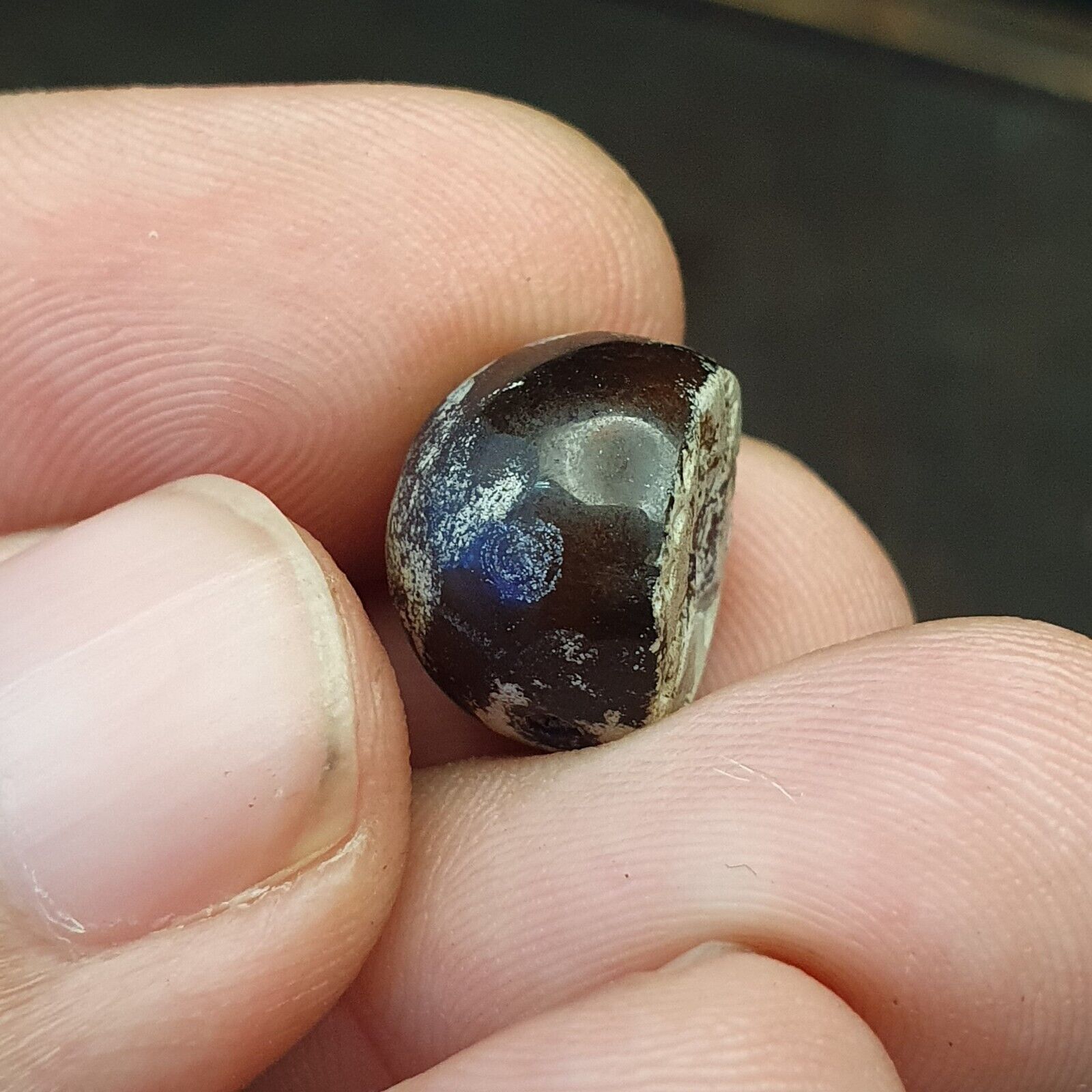 Ancient’s mystical Animal Intaglio Patina AGATE Intaglio Stamp Bead
