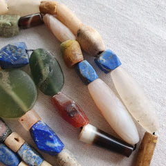 Antique Ancient Roman Era and African Beads Strand Necklace #NC 134