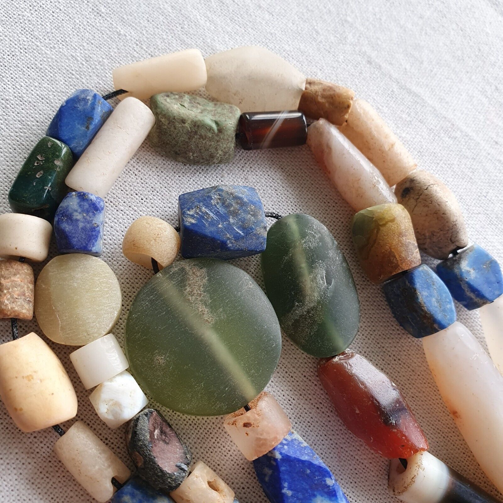 Antique Ancient Roman Era and African Beads Strand Necklace #NC 134