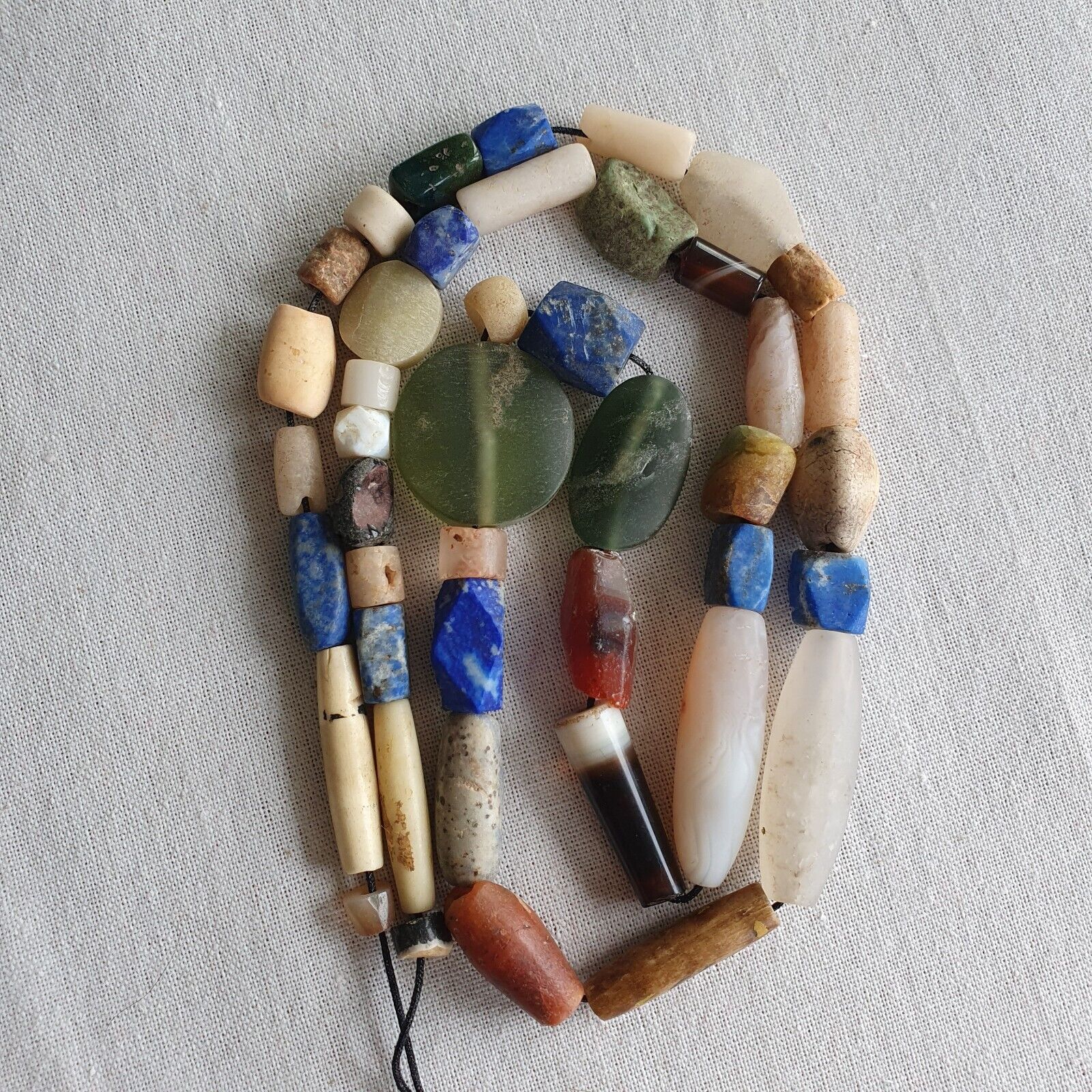 Antique Ancient Roman Era and African Beads Strand Necklace #NC 134