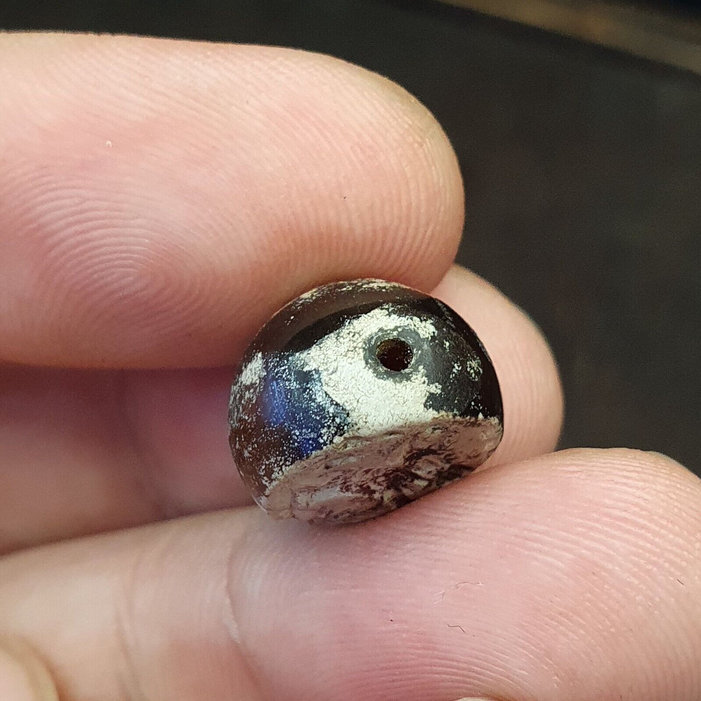 古代神秘動物凹版銅綠瑪瑙凹版郵票珠