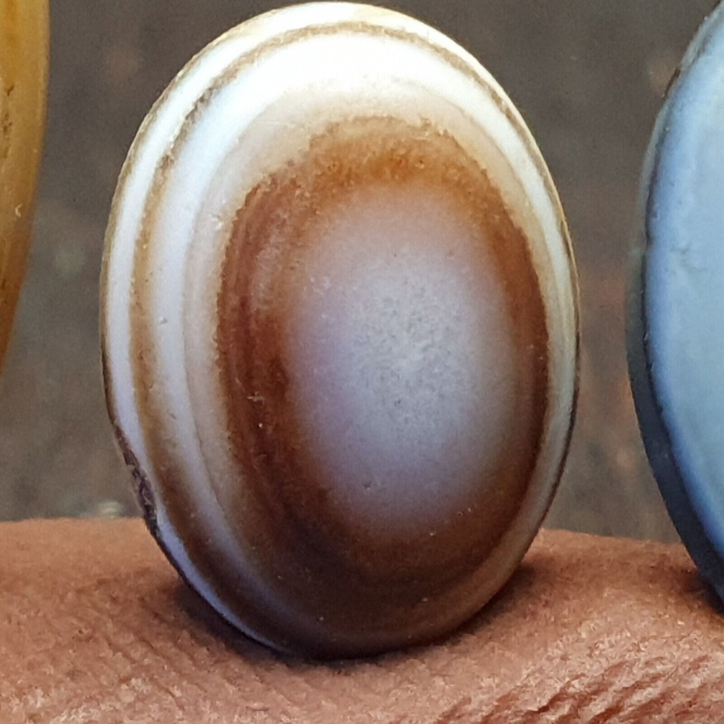 LOT 5 STÜCK Antike antike Luk Mik Eye Achat Dzi Amulett Perle Tiefdruck Mensch