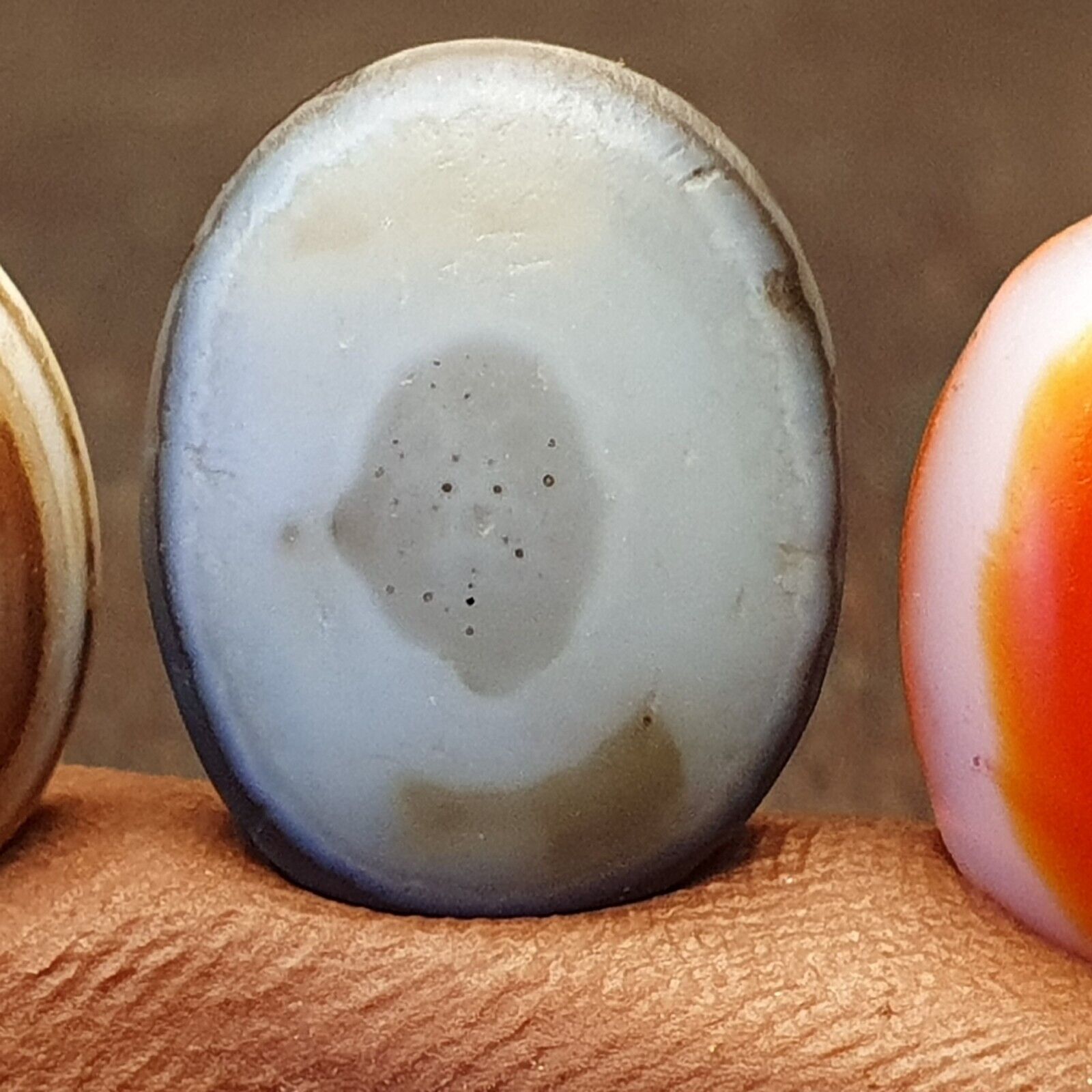LOT 5 PCS Antique Ancient Luk Mik Eye Agate Dzi Amulet Bead Intaglio Human