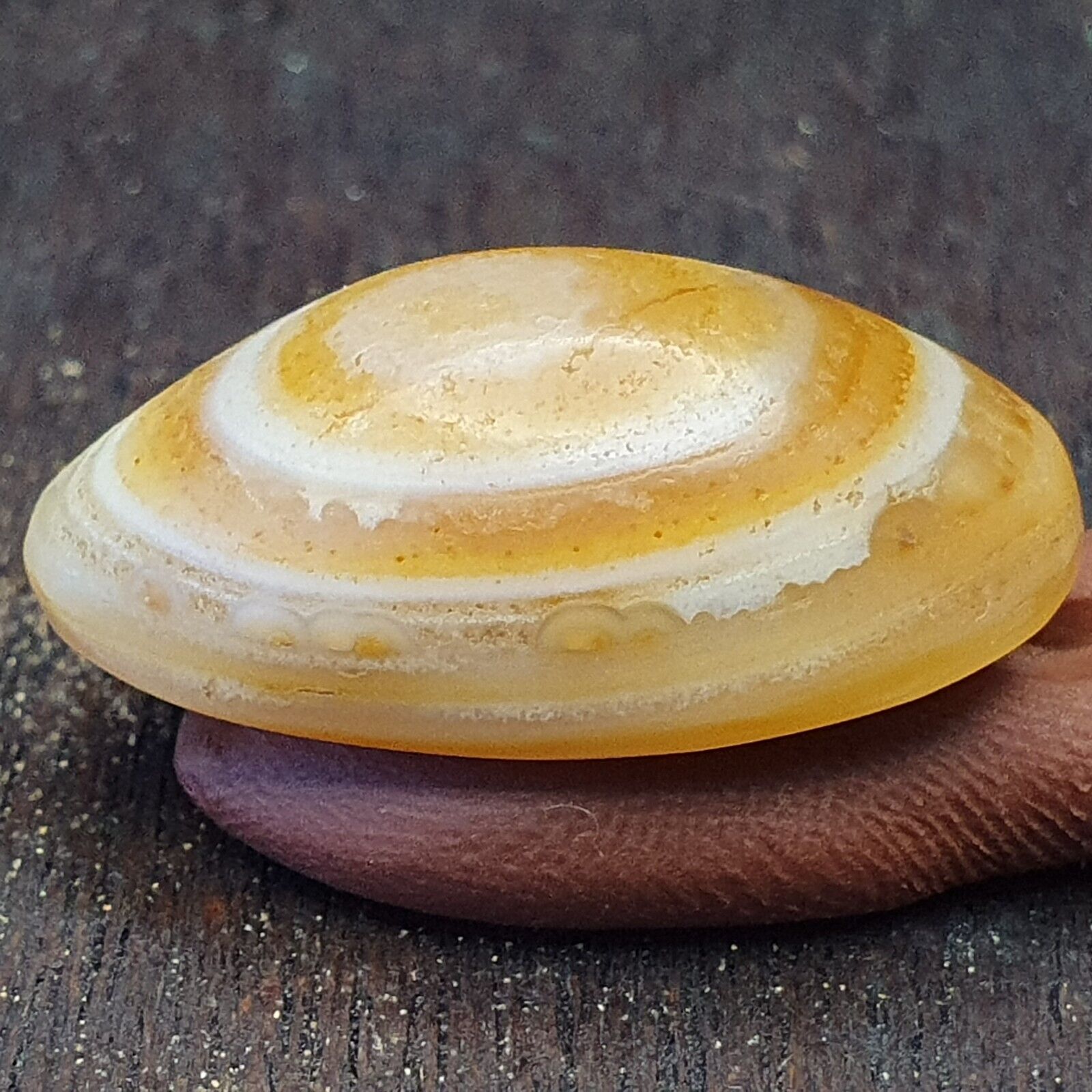 LOT 5 PCS Antique Ancient Luk Mik Eye Agate Dzi Amulet Bead Intaglio Human