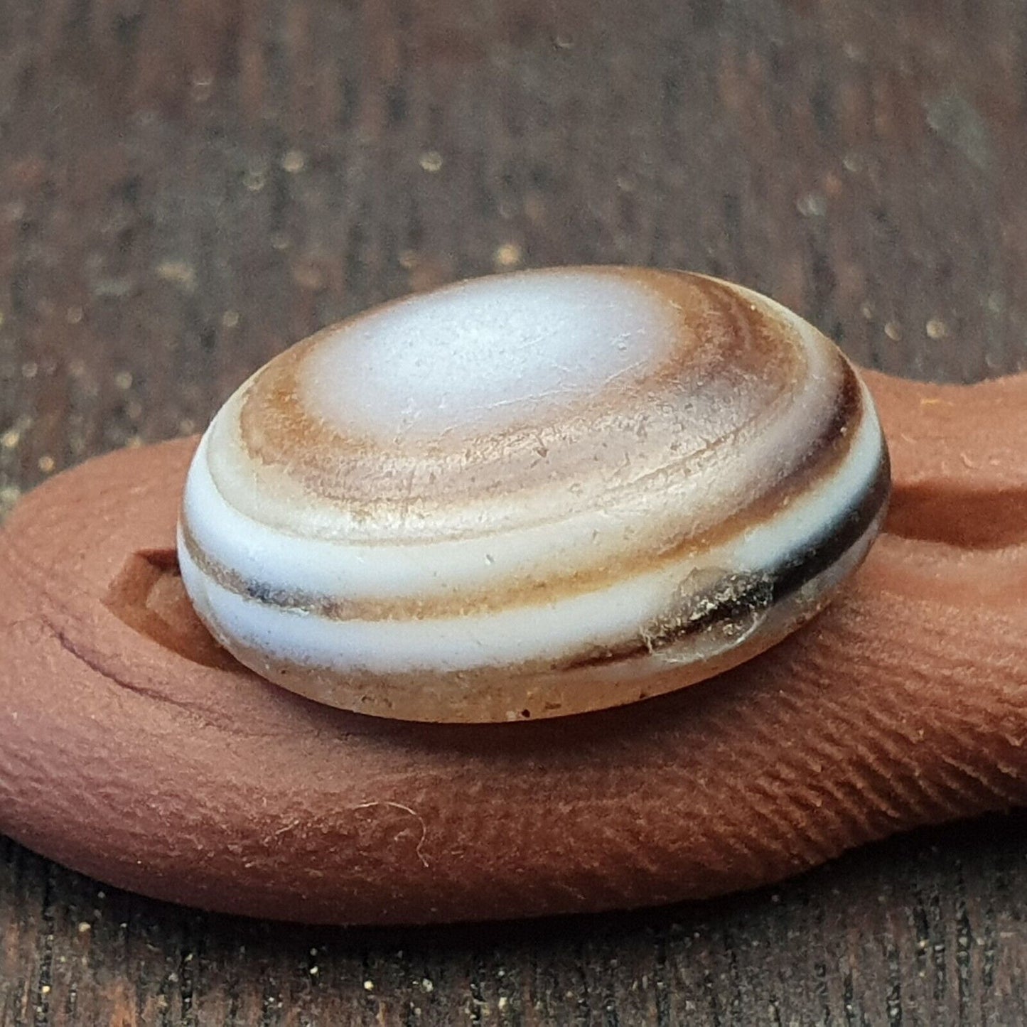 LOT 5 STÜCK Antike antike Luk Mik Eye Achat Dzi Amulett Perle Tiefdruck Mensch