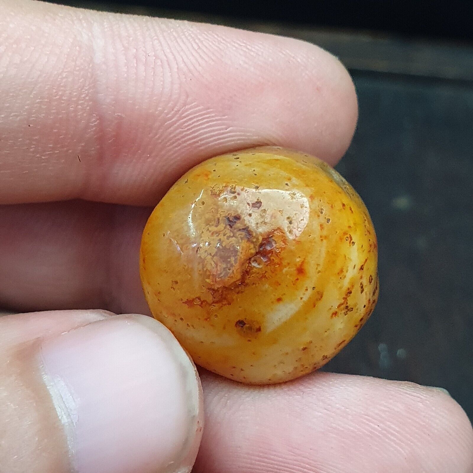 Lot 5 Ancient Antique Himalayan Suleimany Banded Agate Beads