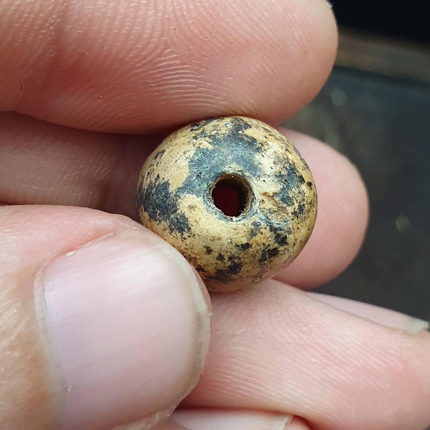Lot 5 antike antike Himalaya-Suleimany-Achatperlen mit Bändern