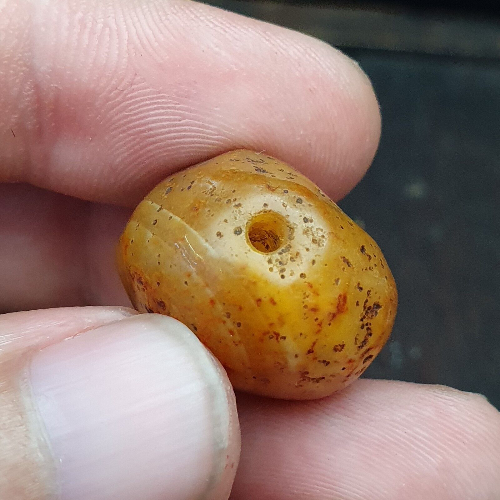 Lot 5 Ancient Antique Himalayan Suleimany Banded Agate Beads