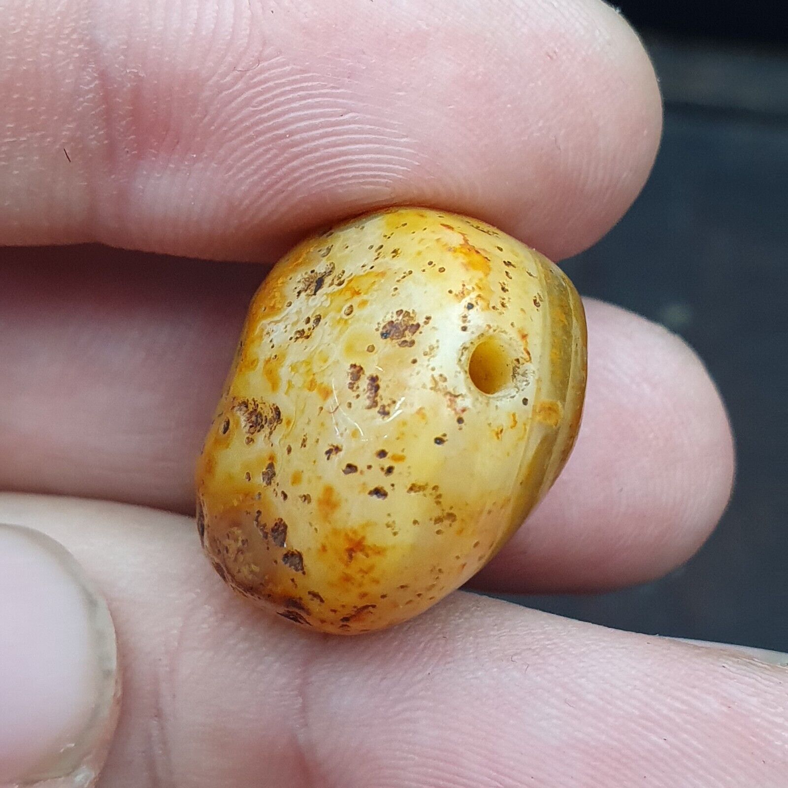 Lot 5 Ancient Antique Himalayan Suleimany Banded Agate Beads