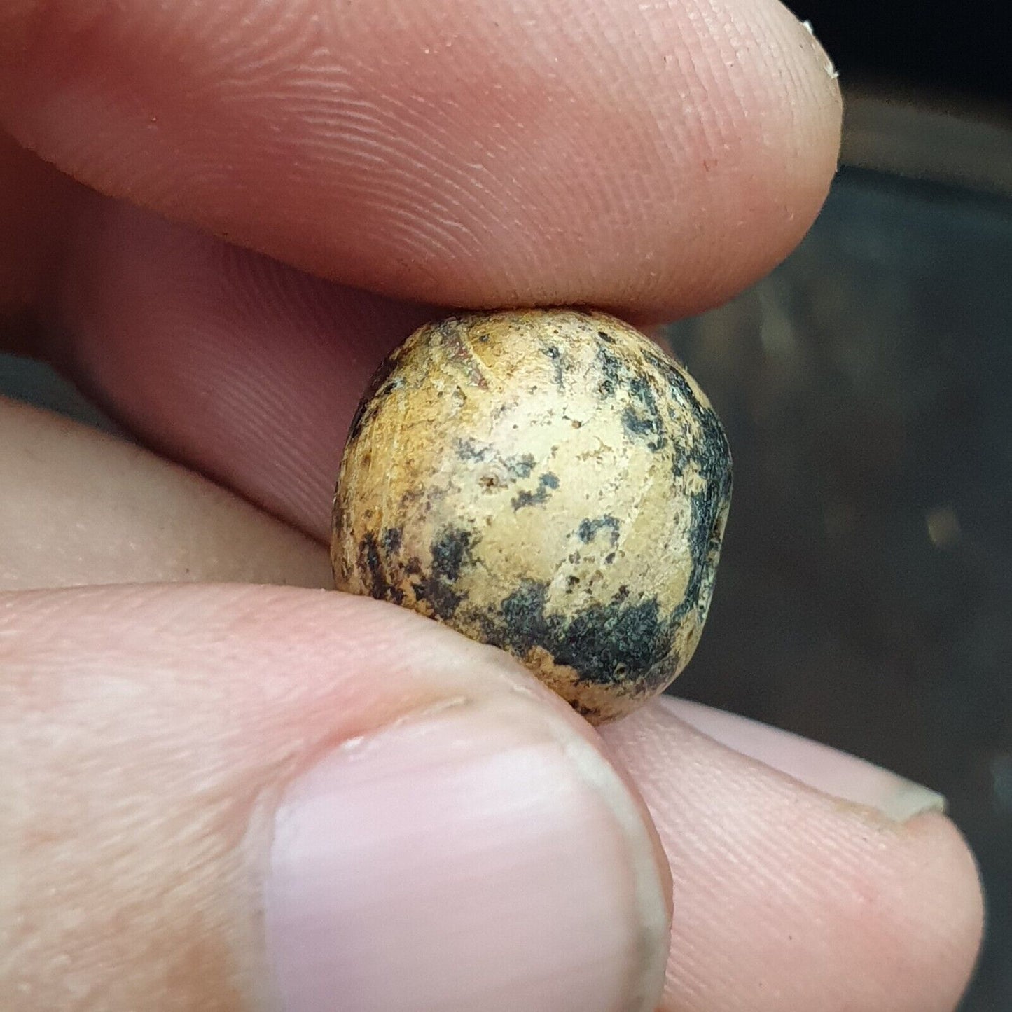 Lot 5 antike antike Himalaya-Suleimany-Achatperlen mit Bändern