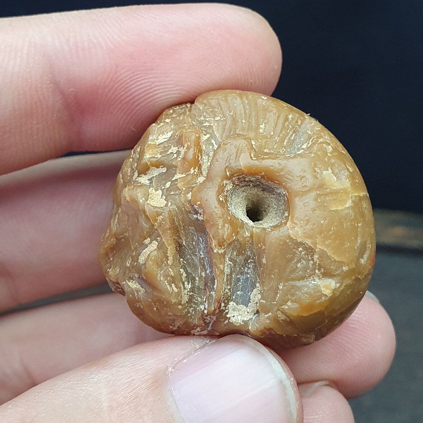 批次 2 古代喜馬拉雅稀有玉石和黑石雕刻大珠