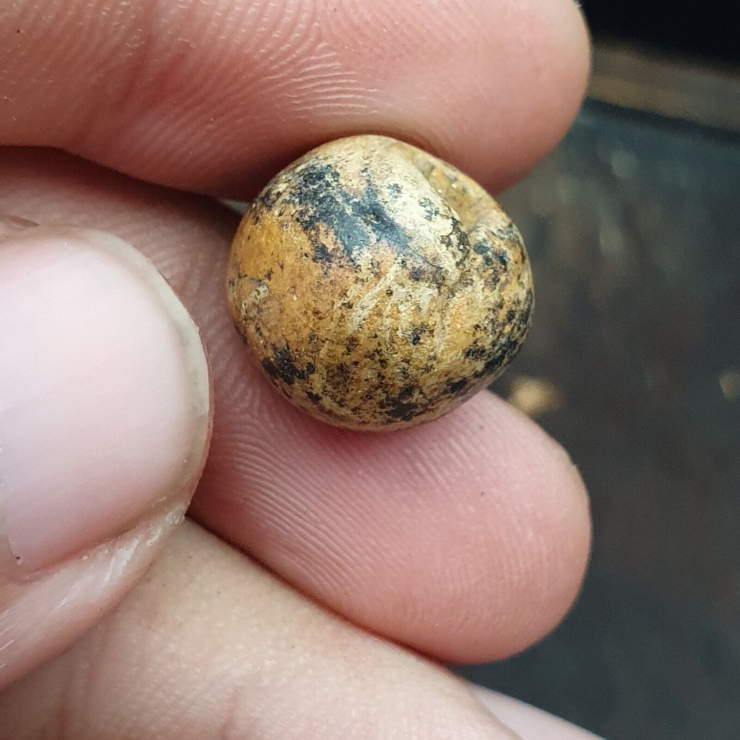Lot 5 antike antike Himalaya-Suleimany-Achatperlen mit Bändern