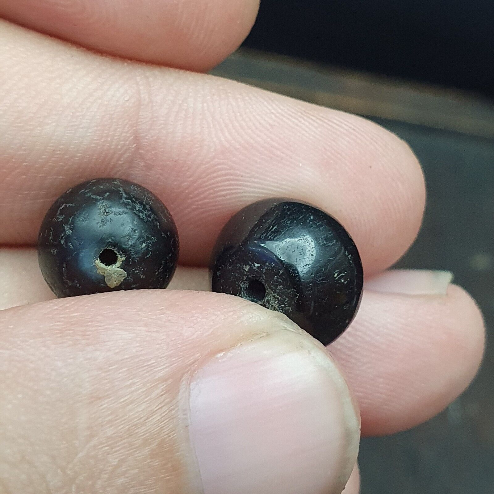 Lot 5 Ancient Antique Himalayan Suleimany Banded Agate Beads