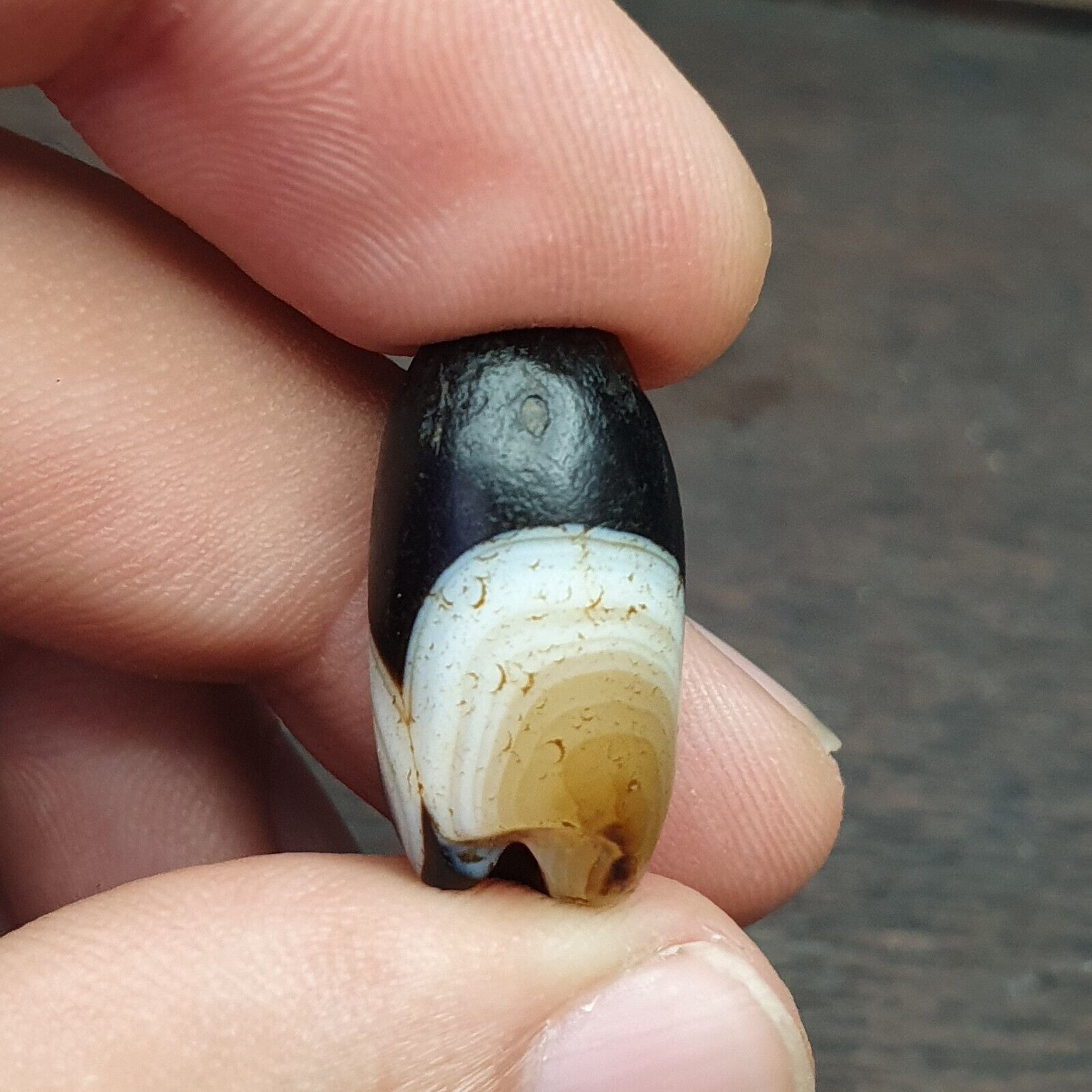 Lot 3 Ancient Himalayan Indo rare Agate Beads 2000+ years Old