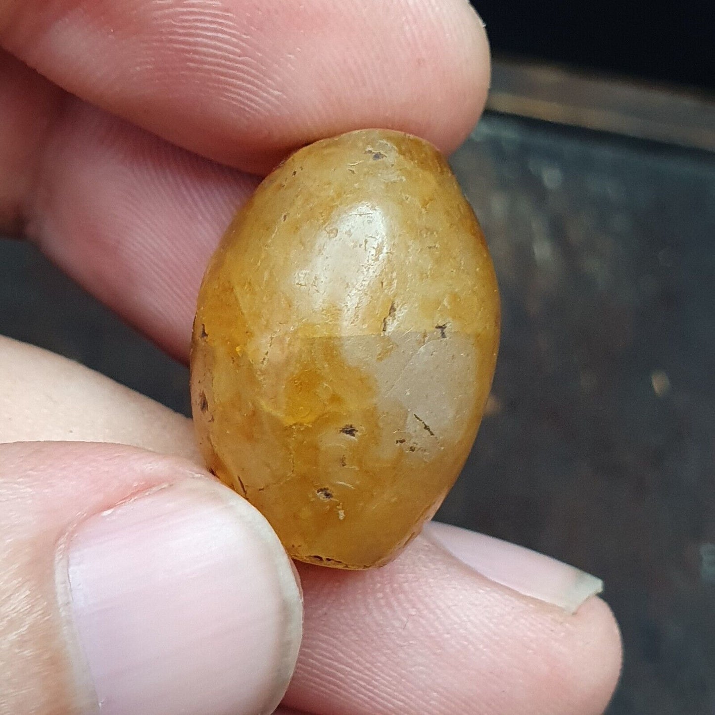 Lot 5 antike antike Himalaya-Suleimany-Achatperlen mit Bändern