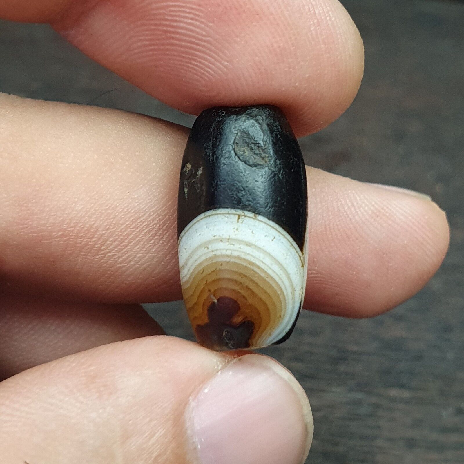 Lot 3 Ancient Himalayan Indo rare Agate Beads 2000+ years Old