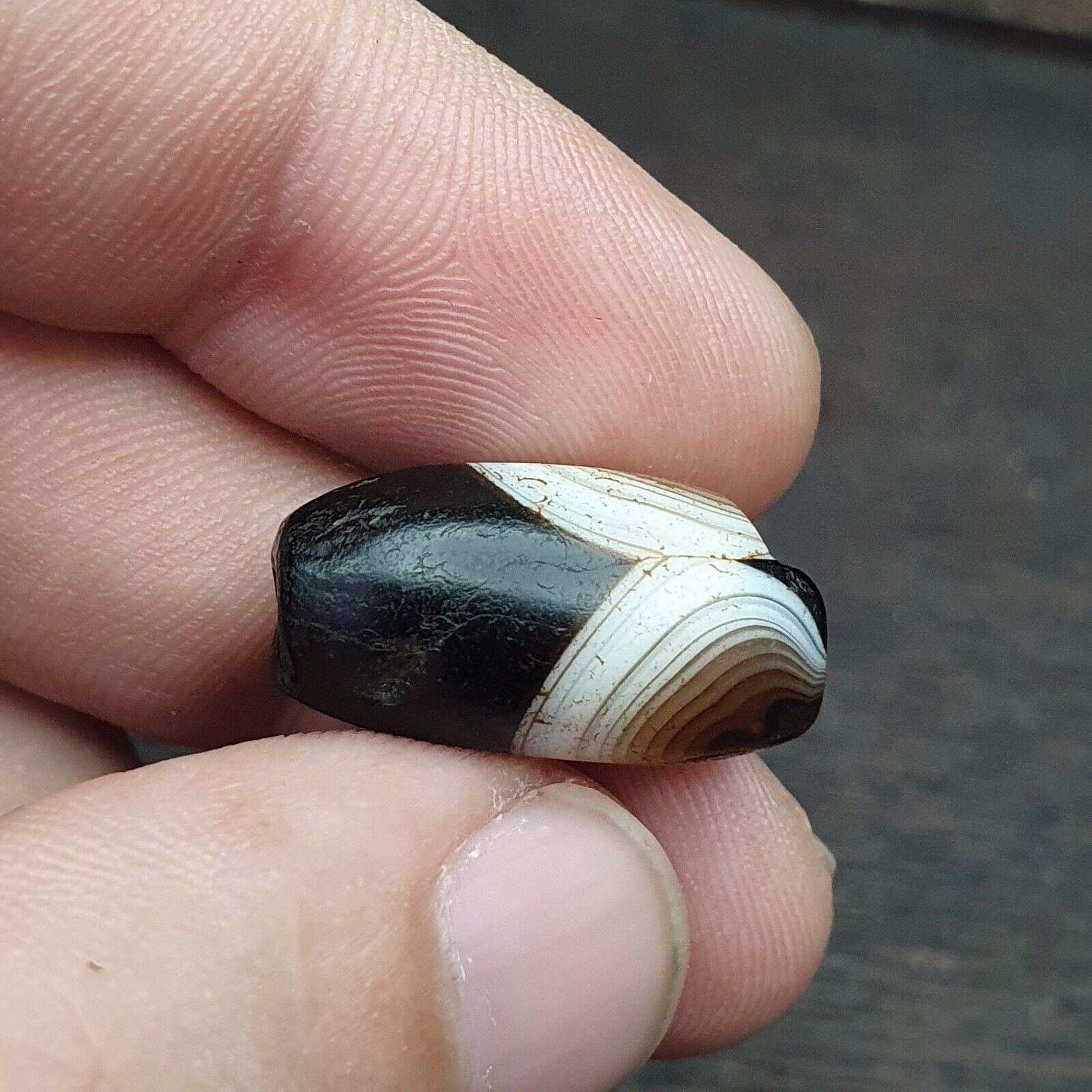 Lot 3 Ancient Himalayan Indo rare Agate Beads 2000+ years Old