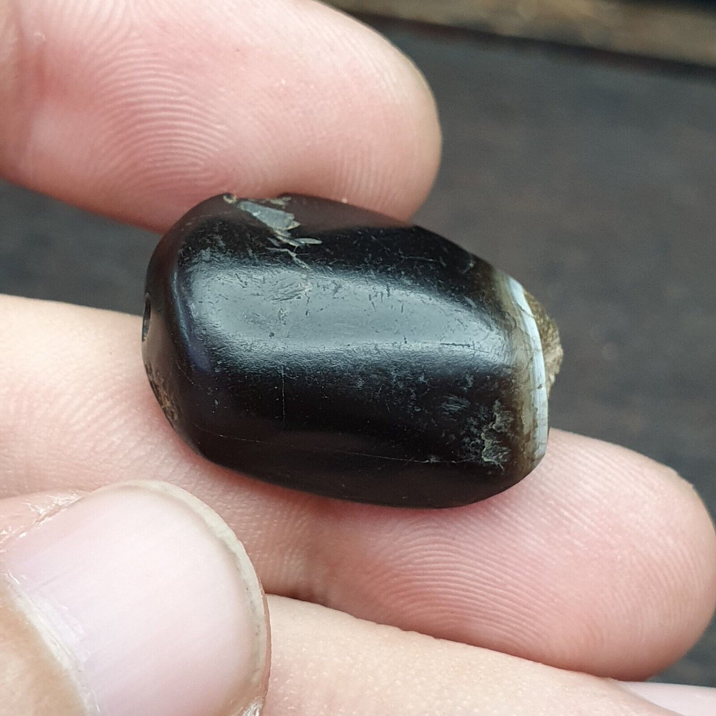 Lot 3 alte seltene Himalaya-Indo-Achatperlen, 2000+ Jahre alt