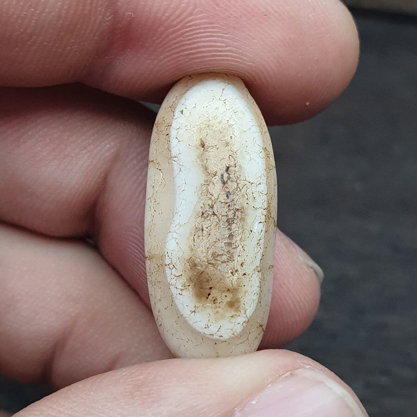 Lot 3 alte seltene Himalaya-Indo-Achatperlen, 2000+ Jahre alt