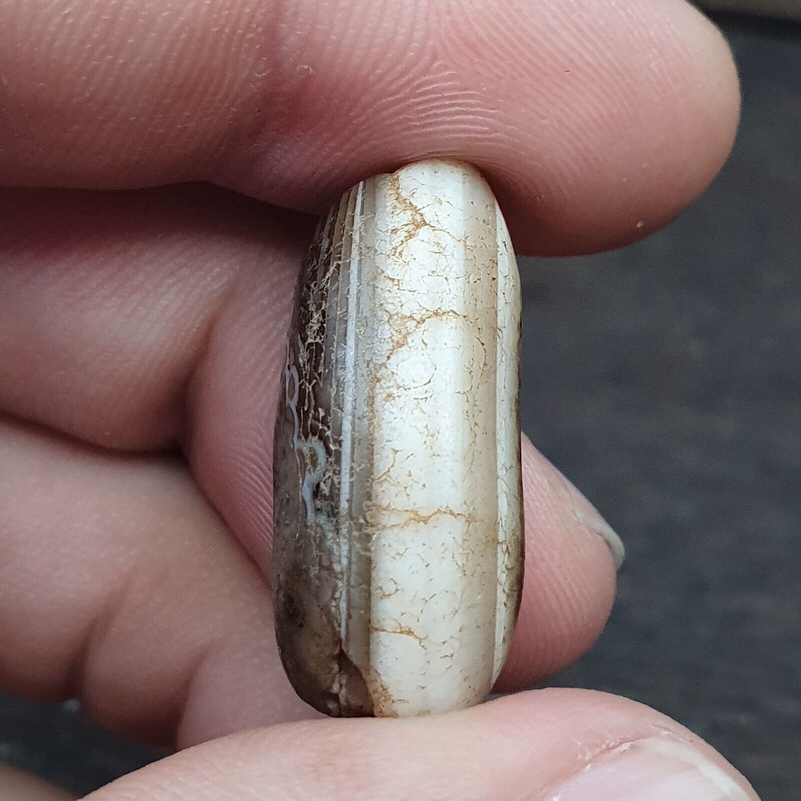 Lot 3 Ancient Himalayan Indo rare Agate Beads 2000+ years Old