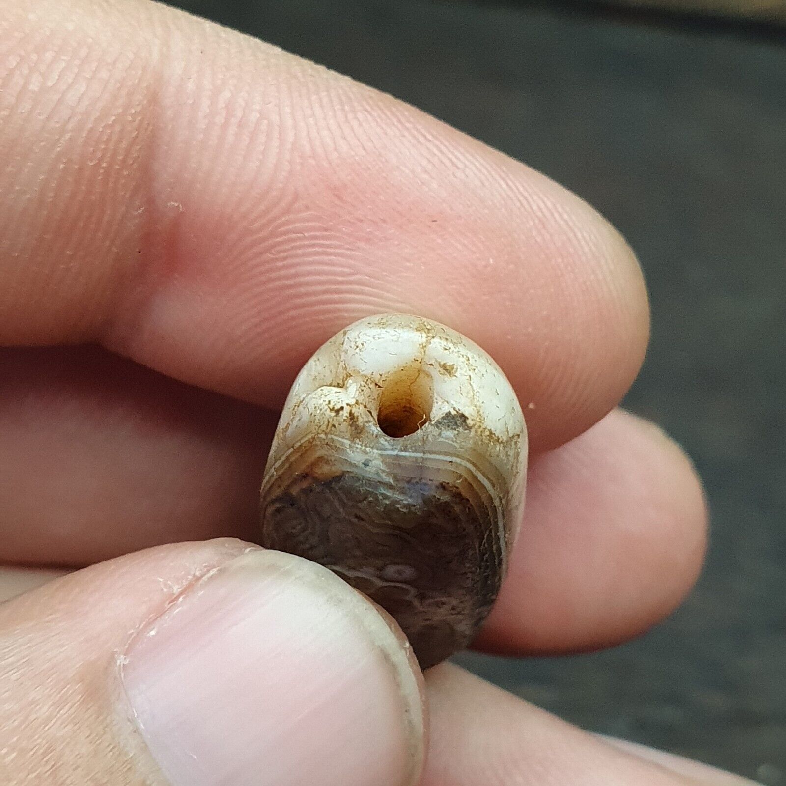 Lot 3 Ancient Himalayan Indo rare Agate Beads 2000+ years Old