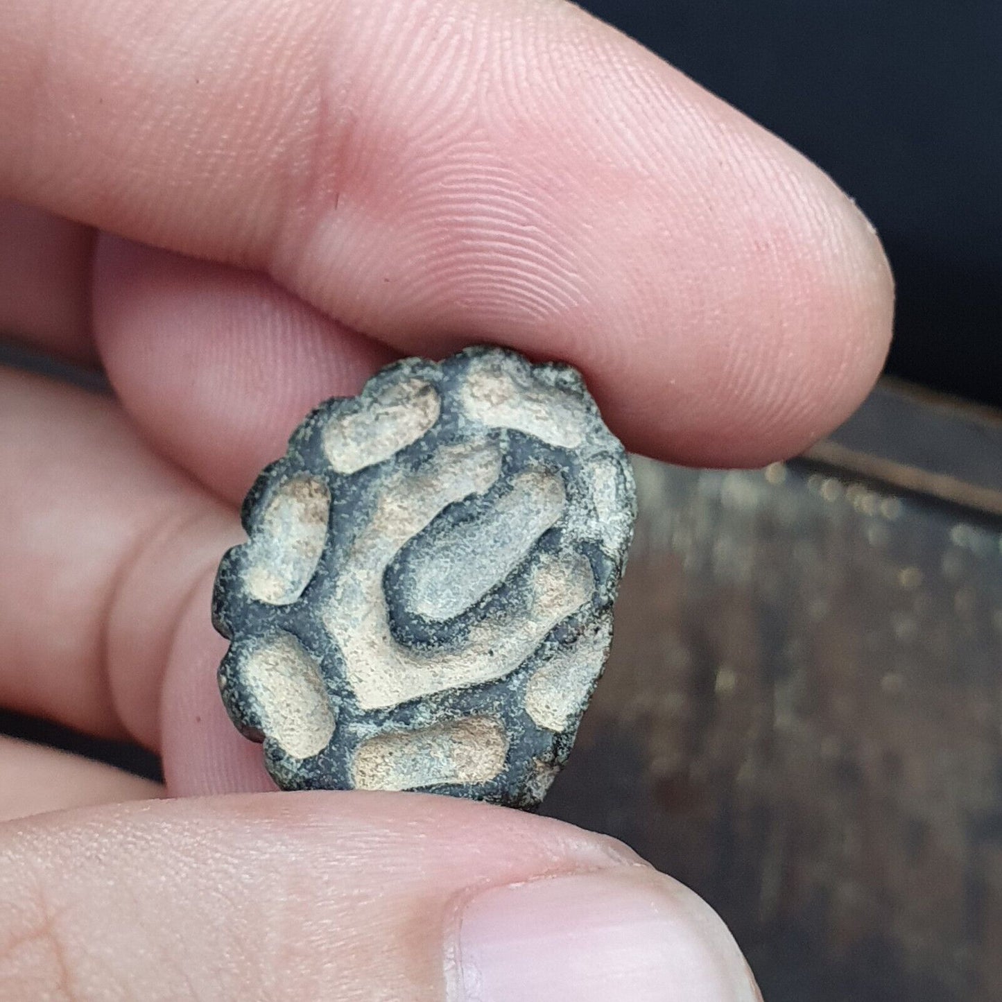 Lot 4 Alter Siegelstempel mit gravierter Steinperle, antikes achämenidisches Babylon, Sasanian