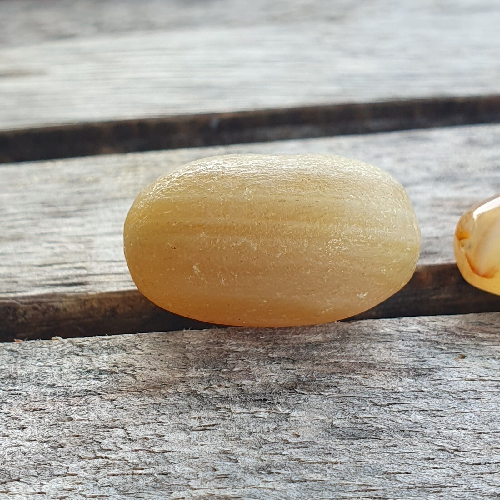 Lot of 3 Antique Ancient INDO Tibetan Himalayan Eye Agate stone Bead Amulet  #19