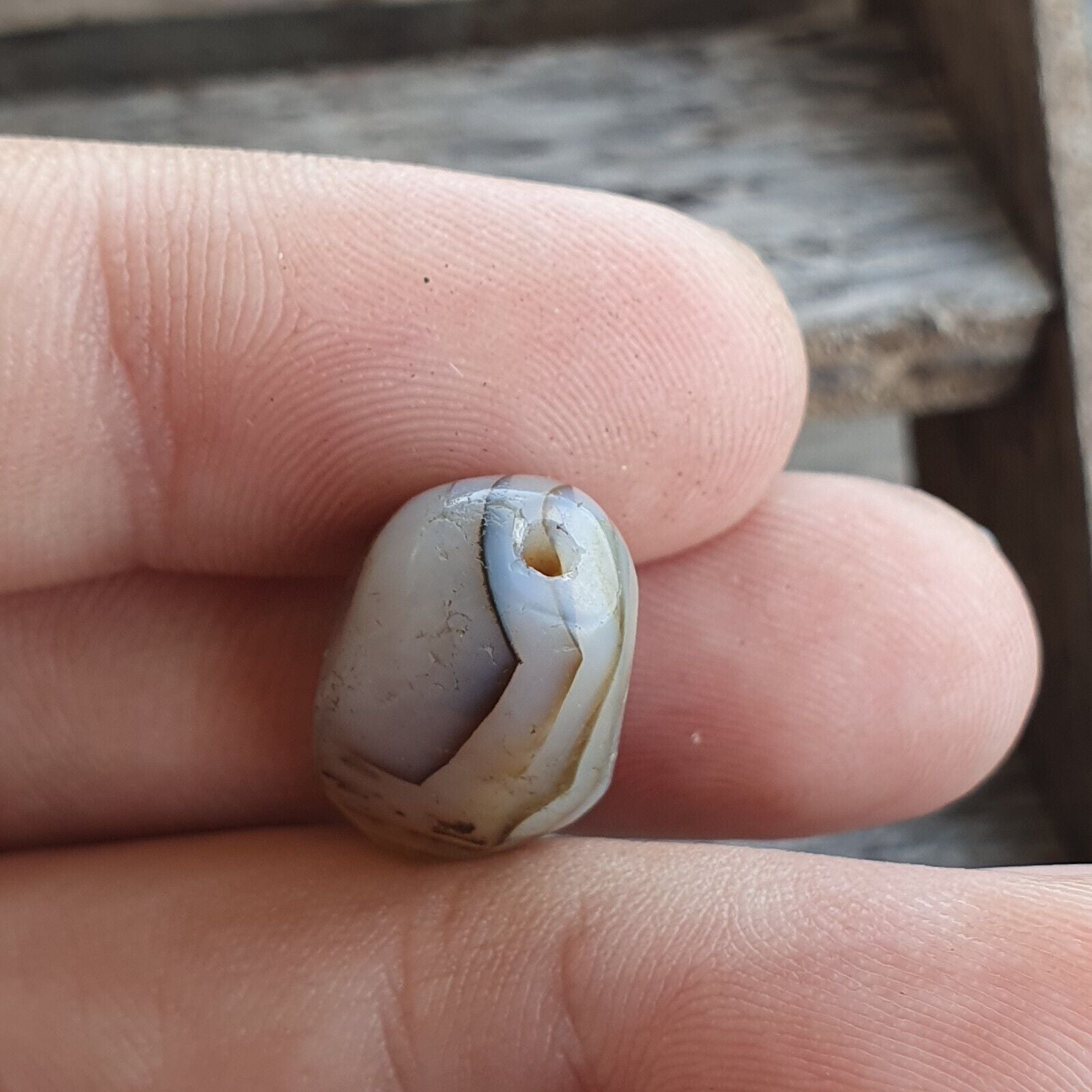 Ancient Khorasan Antique eye agate stone Bead Amulet From Pakistan