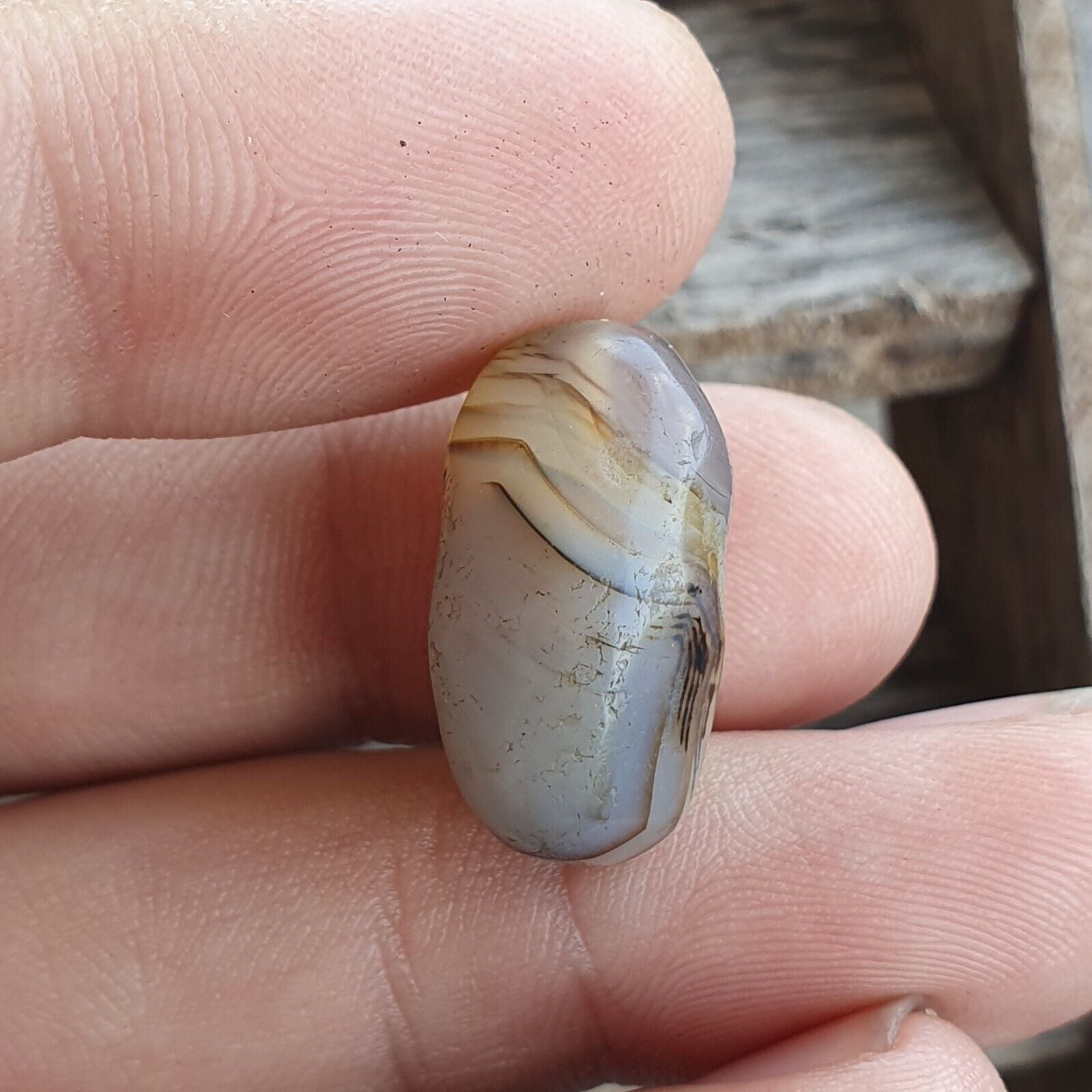 Ancient Khorasan Antique eye agate stone Bead Amulet From Pakistan