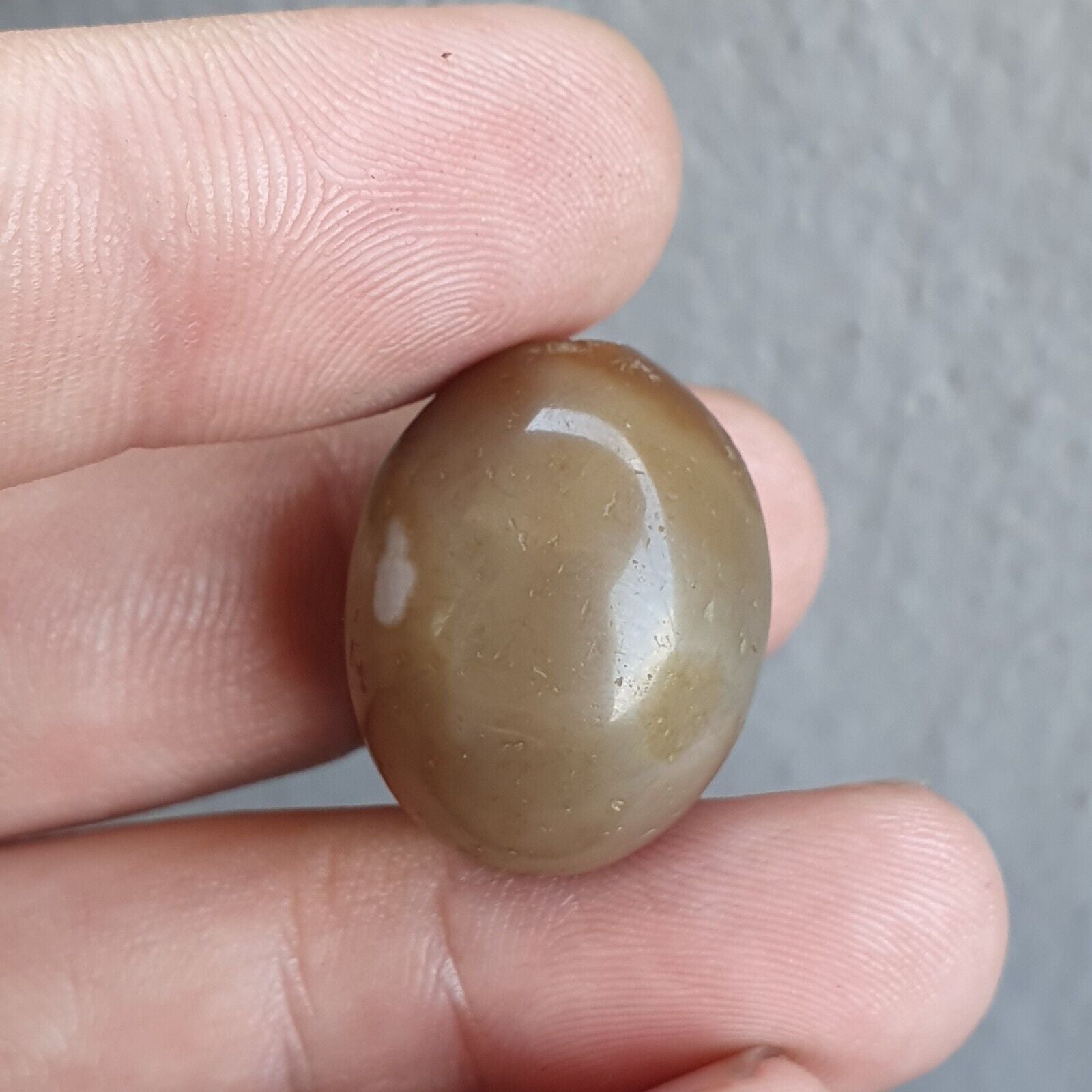 Lot of 3 Antique Ancient INDO Tibetan Himalayan Eye Agate stone Bead Amulet  #19