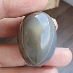 Antiker tibetischer Achat, antikes, seltenes Muster, Achatstein, Perlenamulett Nr. 12