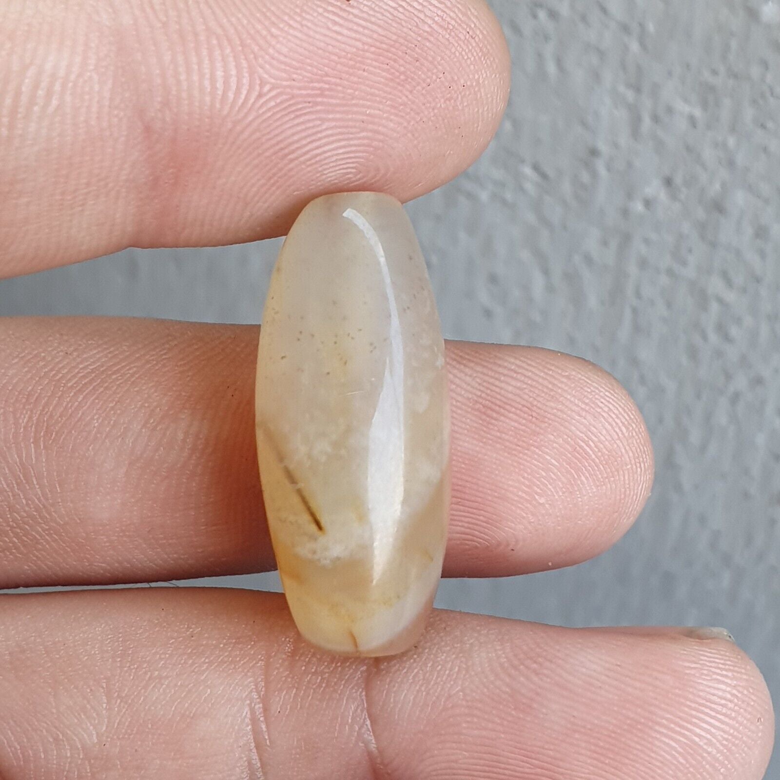 Lot of 3 Antique Ancient INDO Tibetan Himalayan Eye Agate stone Bead Amulet  #19