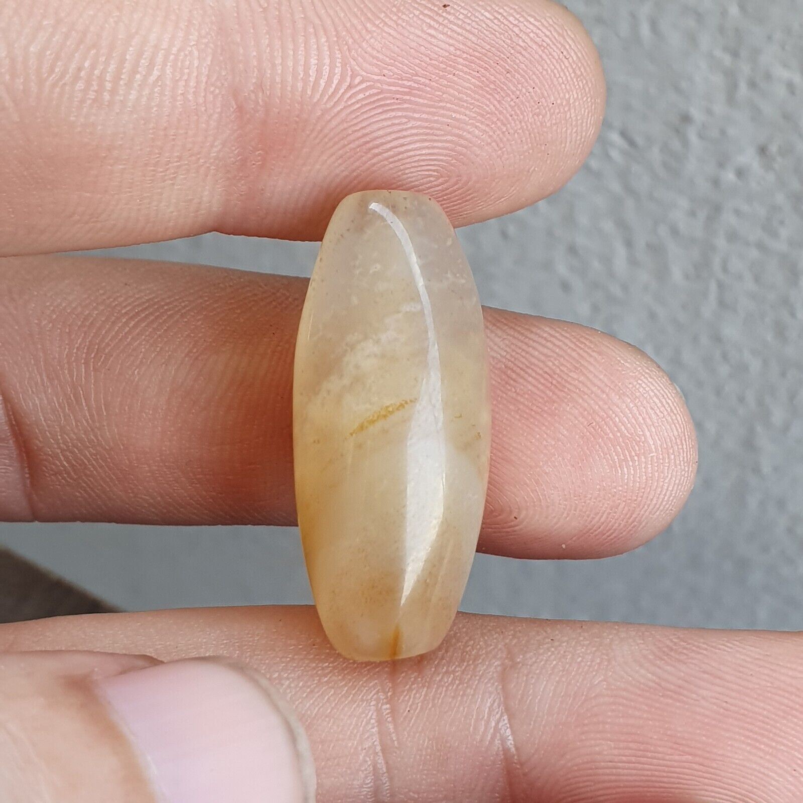 Lot of 3 Antique Ancient INDO Tibetan Himalayan Eye Agate stone Bead Amulet  #19