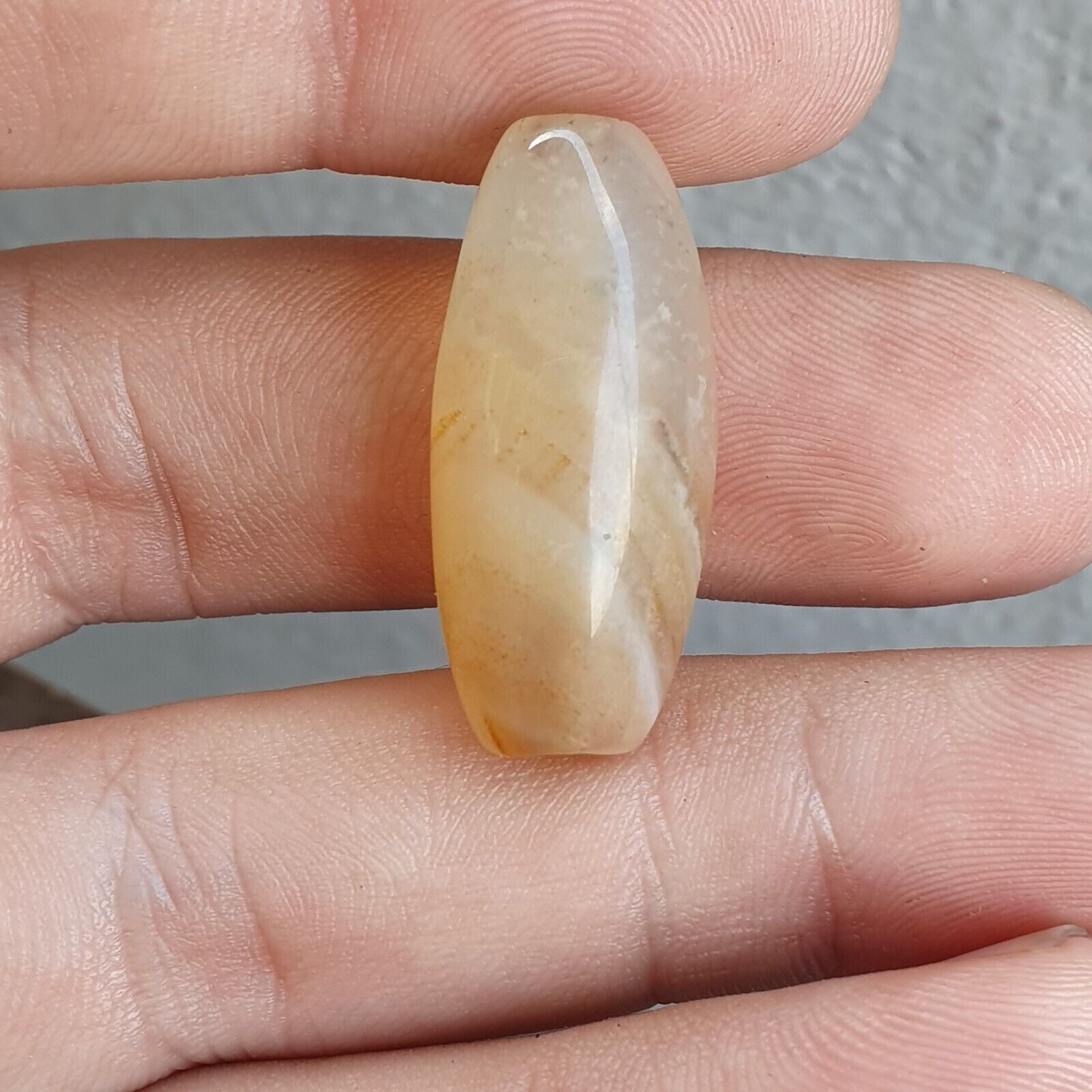 Lot of 3 Antique Ancient INDO Tibetan Himalayan Eye Agate stone Bead Amulet  #19