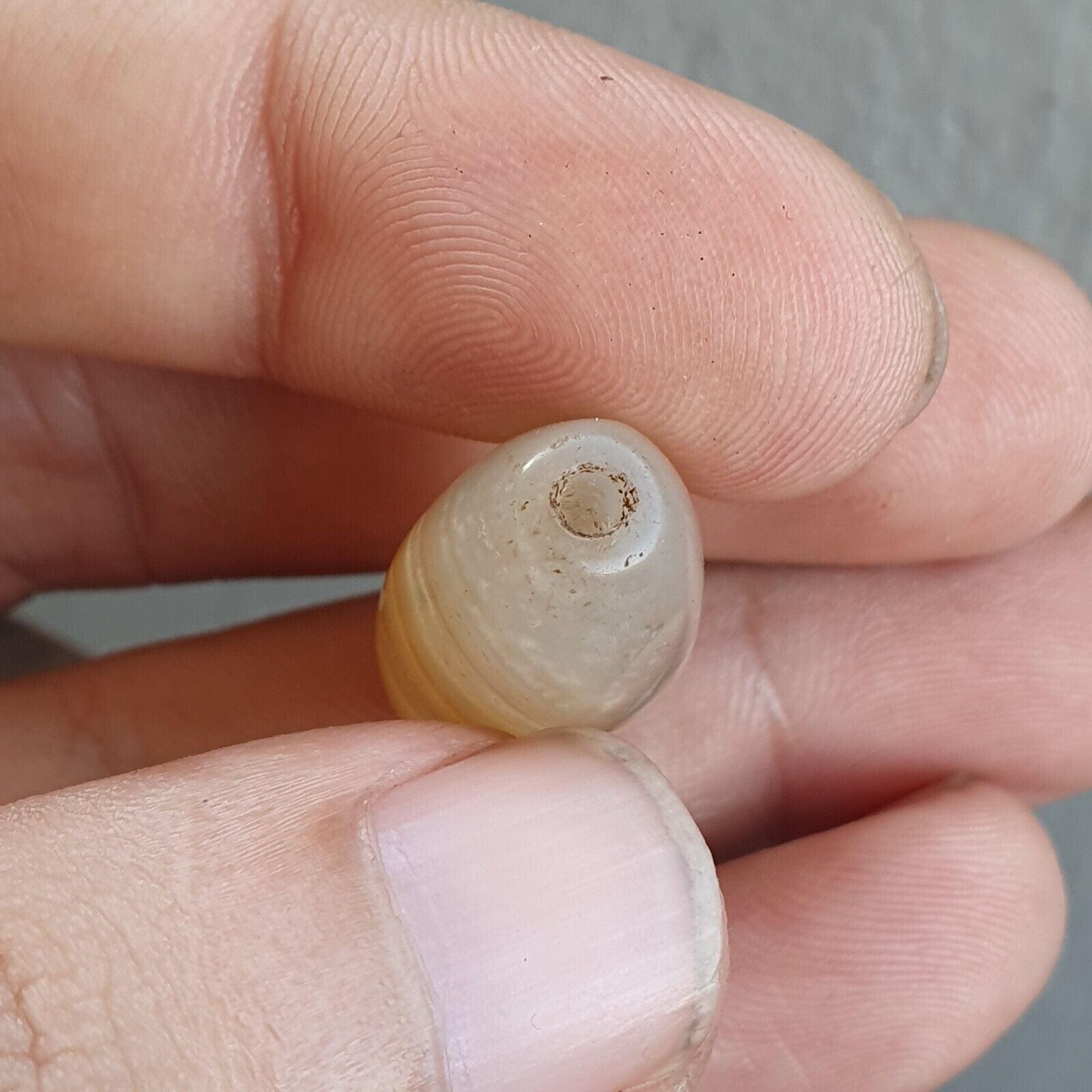 Lot of 3 Antique Ancient INDO Tibetan Himalayan Eye Agate stone Bead Amulet  #19