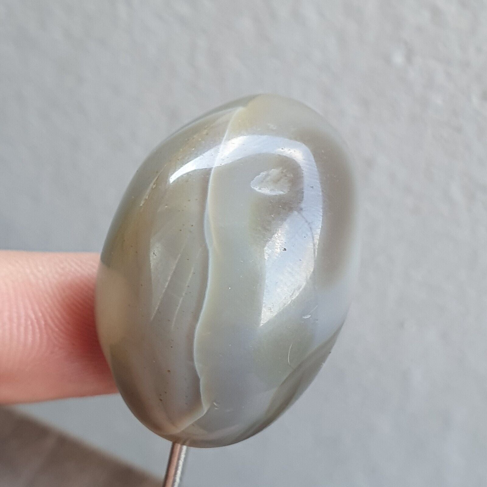 Antiker tibetischer Achat, antikes, seltenes Muster, Achatstein, Perlenamulett Nr. 12