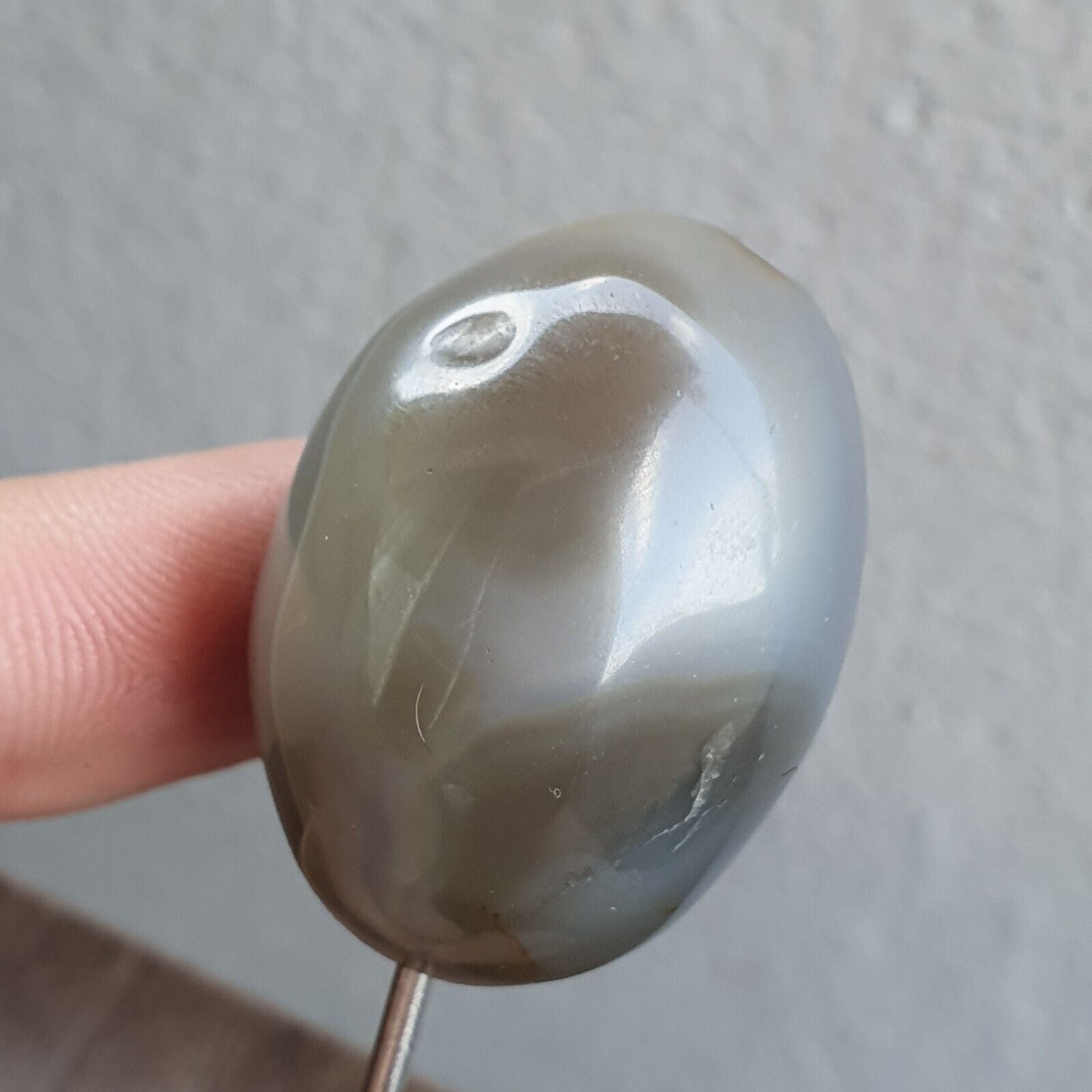 Antiker tibetischer Achat, antikes, seltenes Muster, Achatstein, Perlenamulett Nr. 12