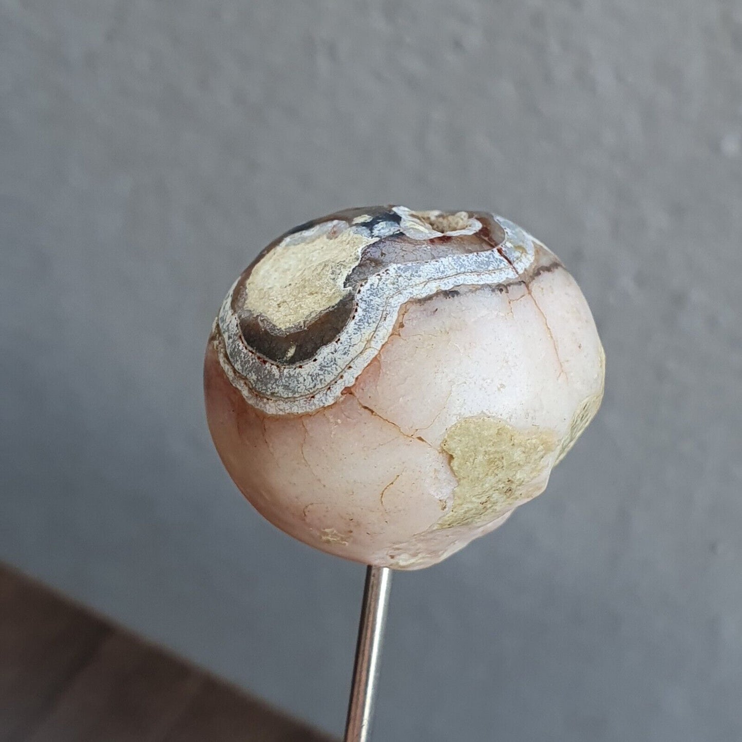 Antikes Khorasan Antik Auge Achat Stein Perlenamulett #10