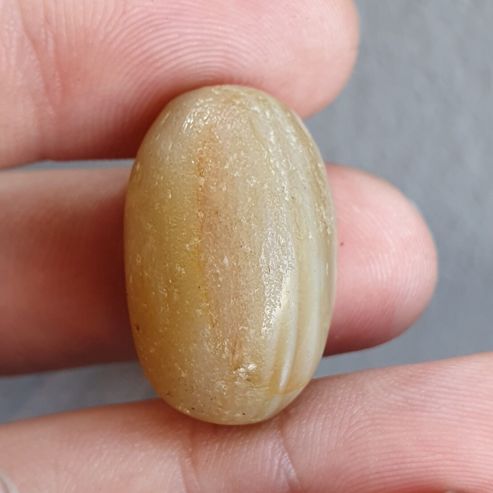 Lot of 3 Antique Ancient INDO Tibetan Himalayan Eye Agate stone Bead Amulet  #19