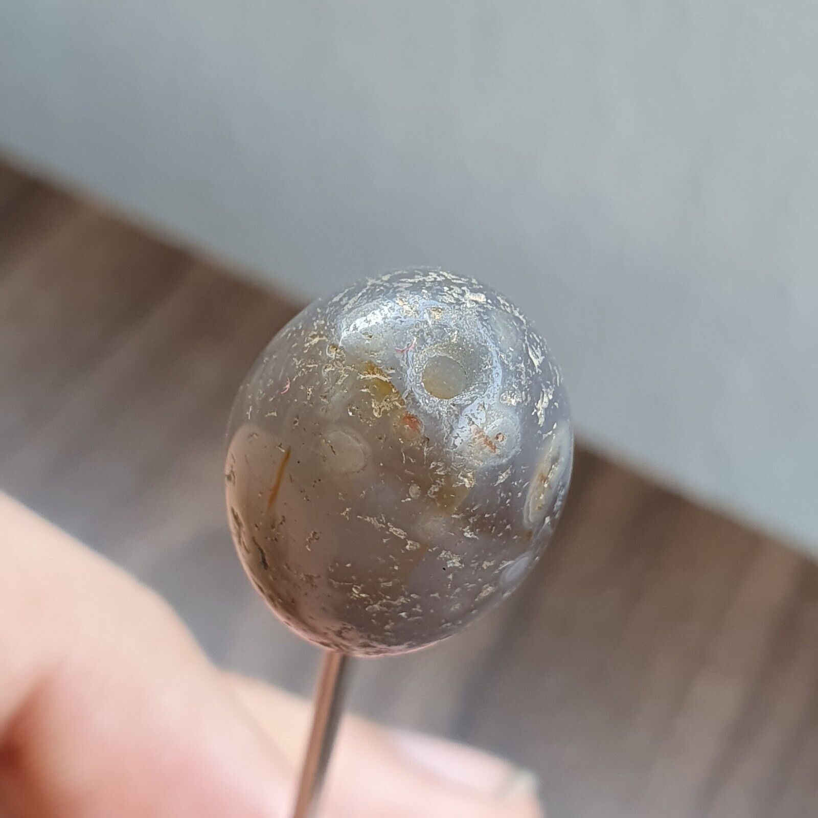 Antique Ancient INDO Himalaya Agate stone Bead Amulet 1000+ Years Old #13