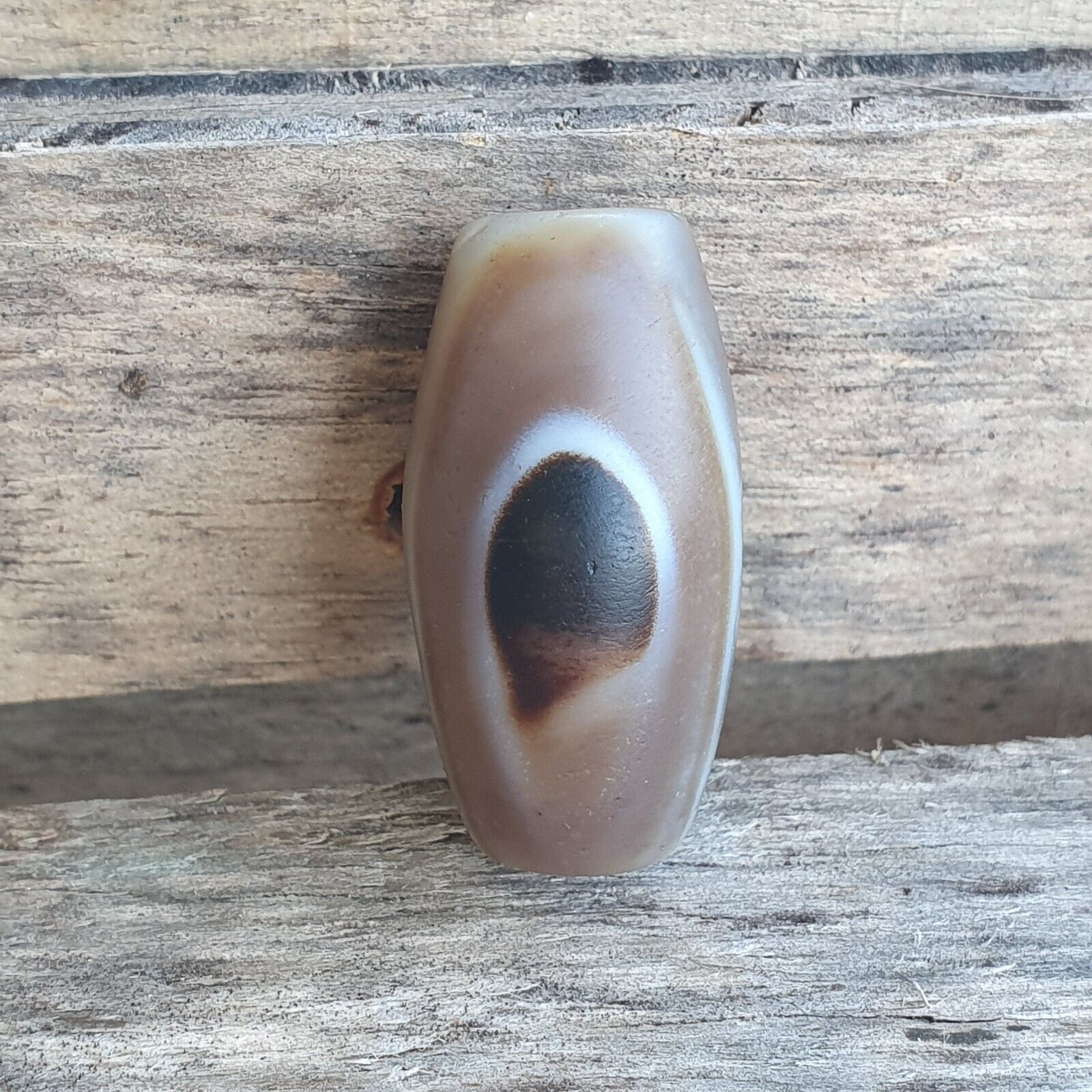 Antique Ancient INDO Tibetan Himalayan Eye Agate stone Bead Amulet  #18