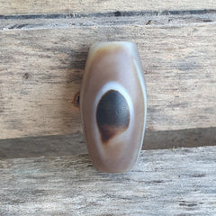 Antique Ancient INDO Tibetan Himalayan Eye Agate stone Bead Amulet  #18