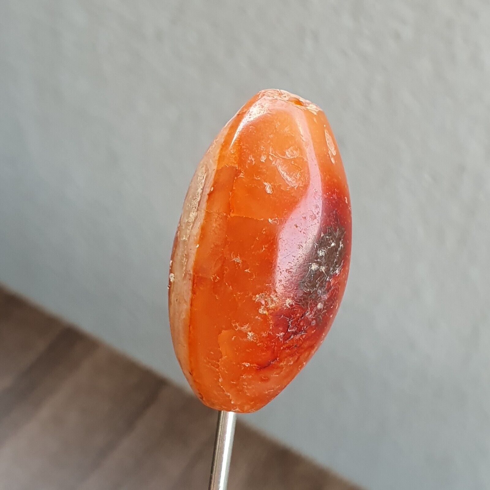 Ancient Red Agate  Antique eye agate stone Bead Amulet #11