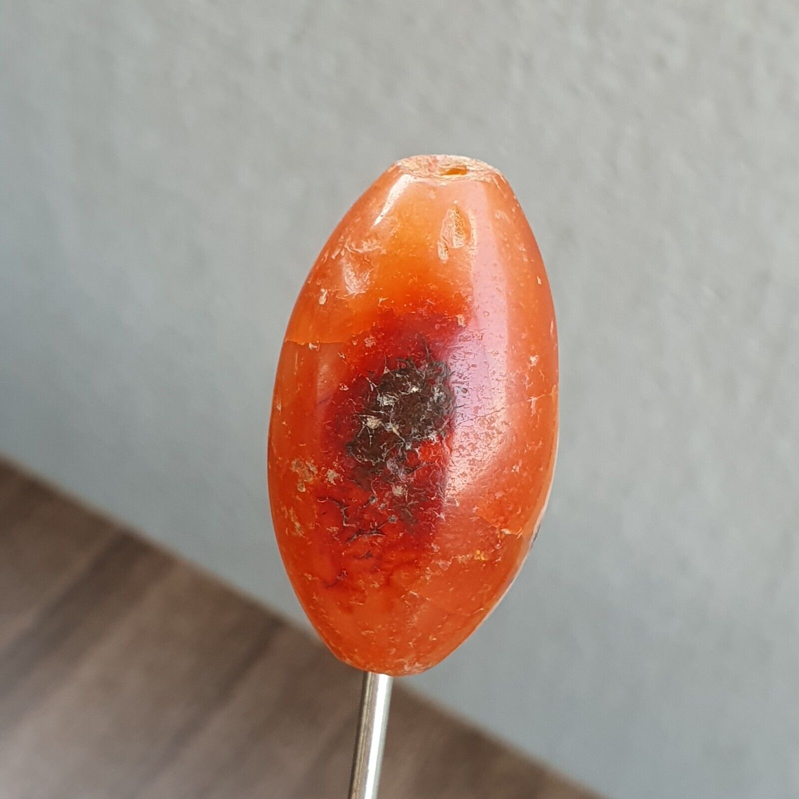 Ancient Red Agate  Antique eye agate stone Bead Amulet #11