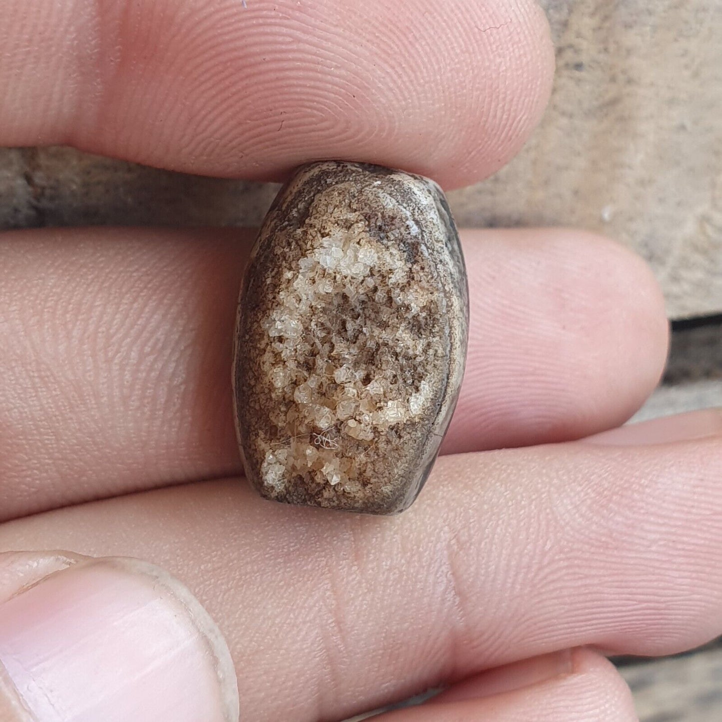 來自巴基斯坦的古代呼羅珊古董眼瑪瑙石珠護身符